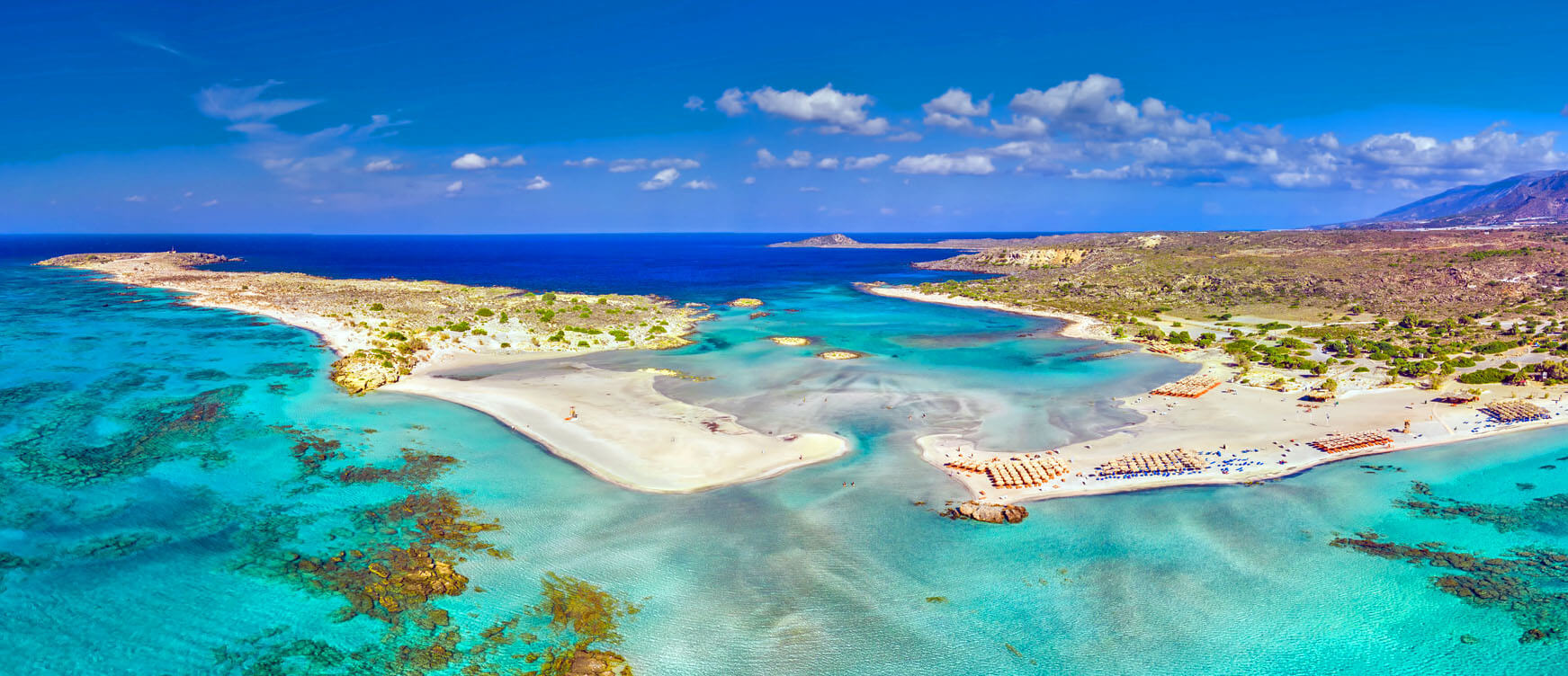 Greece, Crete Island, Crete, Chania, Mediterranean Sea, Aegean Sea, Greek  Islands, Chania, Aerial View Of The Pink Sand Beach Of Elafonisi Island