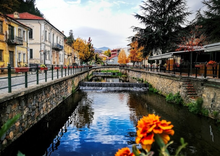 Sakoulevas river through Florina Macedonia city